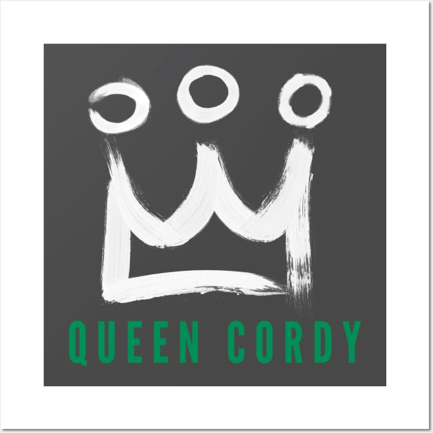 Queen Cordy Green Text Variant Wall Art by Notebelow